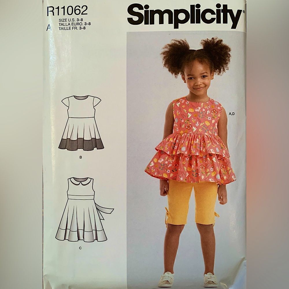 Simplicity girl's outfit sewing pattern